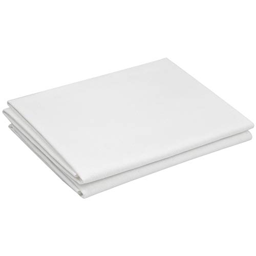 Fangehong 2 STK Stickerei Stoff, Weiß Leinenstoff Kreuzstich Stoff, Embroidery Fabric Handarbeiten Nähstoff für Basteln Nadeln, Embroidery Stoff, Bekleidungshandwerk, 50 cm x 70 cm,Weiss