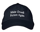 Vercxy Embroidery Make Orwell Fiction Again (3) Bestickte Baseballmütze Hip Hop Kopfbedeckung Baseballmütze Daddy Dad Hat Schwarz