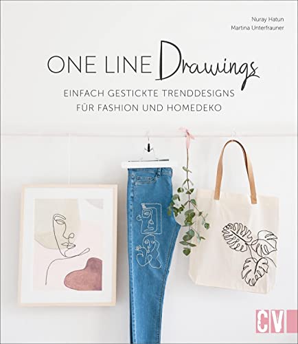 One Line Drawings – Einfach gestickte Trenddesigns für Fashion und Homedeko. Kleidung und Homeaccessoires pimpen mit angesagten Motiven, die aus nur ... und Stickvorlagen für Fashion und Homedeko.