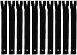 Faden & Nadel 10 Nylon - Reißverschlüsse in schwarz, Nicht teilbar, jeweils 22 cm lang