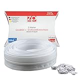 Zipp & Slide® 3 mm Endlosreißverschluss - Nickel Frei! - 5 Meter inkl. 10 Zipper, Weiß