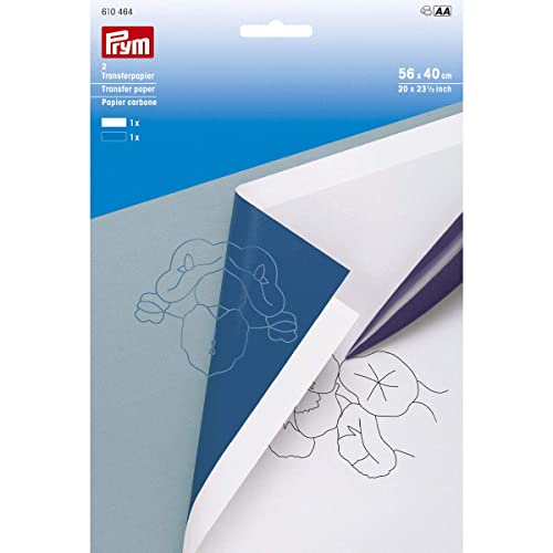 Prym 610.464 Blue & White Transfer Paper, Blue, White, One Size