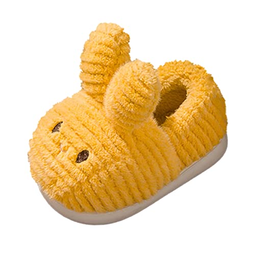 KEIZHUONIQIU Mädchen Jungen Plüsch Baumwolle Plüschhausschuhe Kinder Winter Warme Gefüttert weiche Baumwolle Pantoffeln Stickmuster von tier rutschfeste Slipper Indoor,Outdoor,Hause Hausschuh-Socken