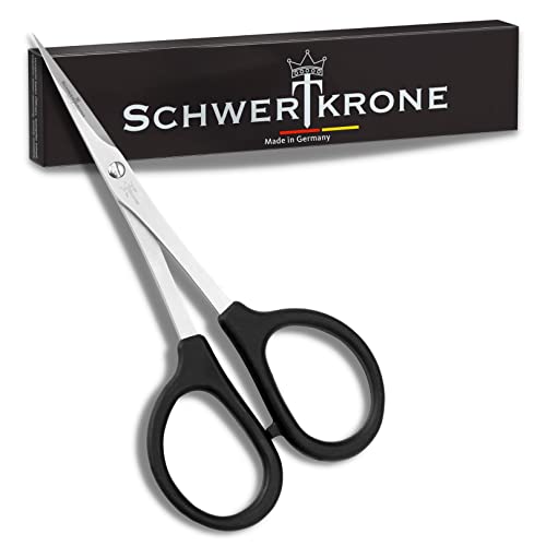 Schwertkrone Stickschere Fadenschere Made in Germany Applikationsschere Nähschere Handarbeitsschere Nylon-Griff (3,5' gerade)