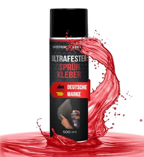 WerkXheld 500ml Sprühkleber Dachhimmel - Premium Textilkleber extra stark & Schaumstoff Kleber Filzkleber – Ideal für Basteln DIY & Handwerk