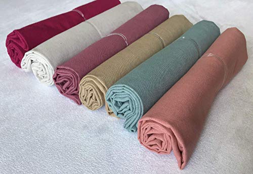 6 Stück Baumwollstoff Patchwork Stoffe DIY Stoffgröße 50x70 cm Baumwolltuch Stoffpaket zum Nähen Uni Meterware Quilten Frühling Quilting
