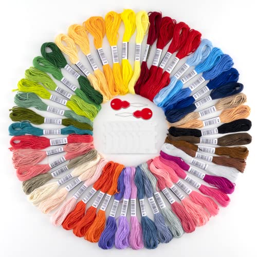 50 Farben Stickgarn set, Embroidery Thread für Armbänder Knüpfen Freundschaftsbänder Stickerei Basteln Crafts Arts Kreuzstich