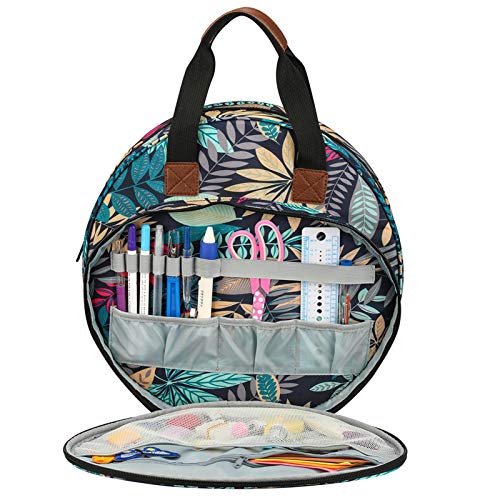 libelyef Sticktasche, tragbarer Tragetasche für Stickereiprojekte, multifunktionale Sticksets und Aufbewahrungstasche für Kreuzstich-Werkzeuge (nur Tasche)