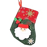 Qagazine Weihnachtsstrümpfe, hängende Strümpfe für Kamin, Weihnachtsbaum, saisonale Dekoration, schönes Stickmuster, Socke, Geschenktasche, Süßigkeitenbeutel, Tasche für Urlaub, Weihnachtsdekoration