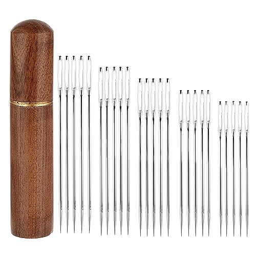 TIESOME 25Pcs großäugige Nadeln Set, Gobelin-Spitznadel Stopfnadel Garnstricknadeln Nähnadeln Handstricknadeln zum Stricken Häkeln Makramee-Nadeln Handstich DIY-Handwerk