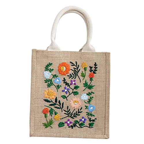 F Fityle Stickerei-Taschen-Kit, handgefertigte Handwerks-Organizer-Tasche, Aufbewahrungstasche, Stickerei-Projekte, Mädchen, Geschenk für Anfänger, Typ B