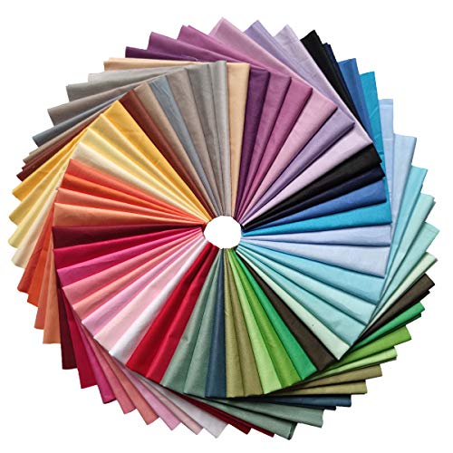 YXJDWEI 50 Stück Baumwollstoff Patchwork Stoffe DIY Gewebe Quadrate 100% Baumwolltuch Stoffpaket zum Nähen Mehrfarbig für Handarbeiten (30 x 30cm)