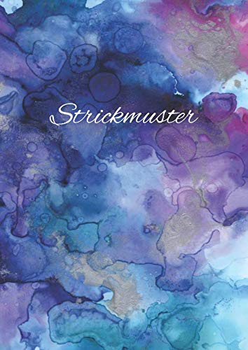Strickmuster 4:5 - Blanko Notizbuch: Strickpapier für Ihre Strick-Designs | Kästchen im 4:5 Verhältnis | 110 Seiten | DIN A4 Notizheft | Softcover Aquarell