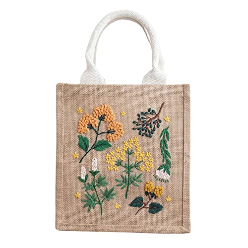 F Fityle Stickerei-Taschen-Kit, handgefertigte Handwerks-Organizer-Tasche, Aufbewahrungstasche, Stickerei-Projekte, Mädchen, Geschenk für Anfänger, Type A