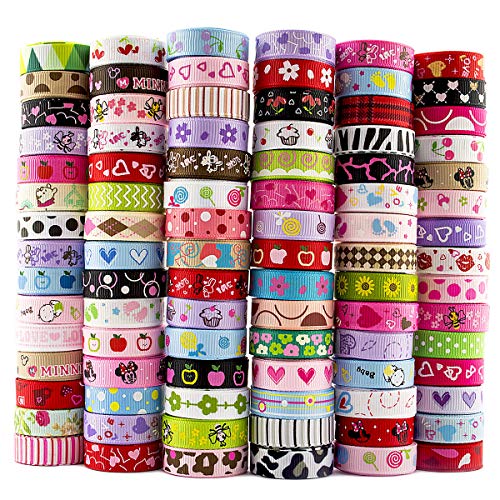 Summer-ray 164,6 Meter 1 cm bedrucktes Ripsband 90 Designs Vorteilspack