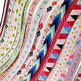 Chenkou Craft Geschenkband mit Herzen, Marienkäfer, Kuchen, Vögel, Anker, Schmetterling, 10 mm, verschiedene Farben