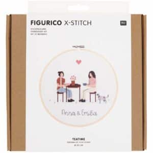 Rico Design Figurico Stickpackung Teatime 20cm