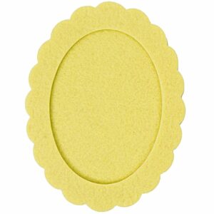 Rico Design Filzrahmen oval gelb 10