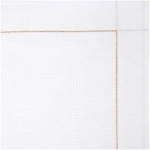 Rico Design Tischdecke weiß mit Lurexrand 90x90cm