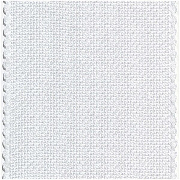 Rico Design Aidaband weiß mit Bogenkante 6 Stiche/cm 5cm