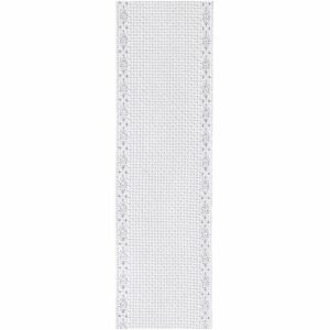Rico Design Aidaband weiß mit Rand 6 Stiche/cm 5cm