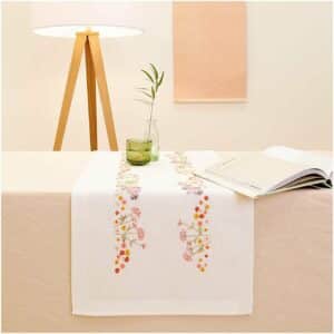 Rico Design Stickpackung Läufer Herbstblumen 45x100cm