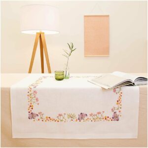 Rico Design Stickpackung Decke Herbstblumen 90x90cm