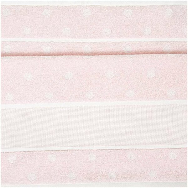 Rico Design Gästehandtuch mit weißen Punkten 30x50cm rosa-weiß