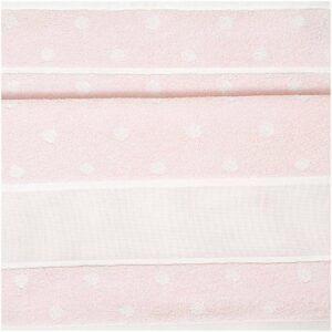 Rico Design Duschtuch mit weißen Punkten 70x140cm rosa-weiß