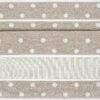 Rico Design Handtuch mit weißen Punkten 50x100cm beige-weiß