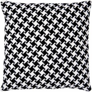 Rico Design Gobelin Kissen Pepitamuster schwarz-weiß 40x40cm zum Sticken