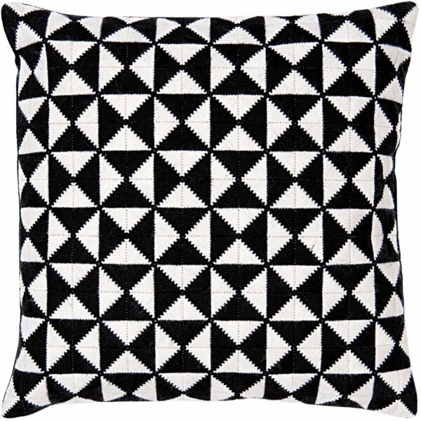 Rico Design Gobelin Kissen Dreiecke schwarz 40x40cm zum Sticken