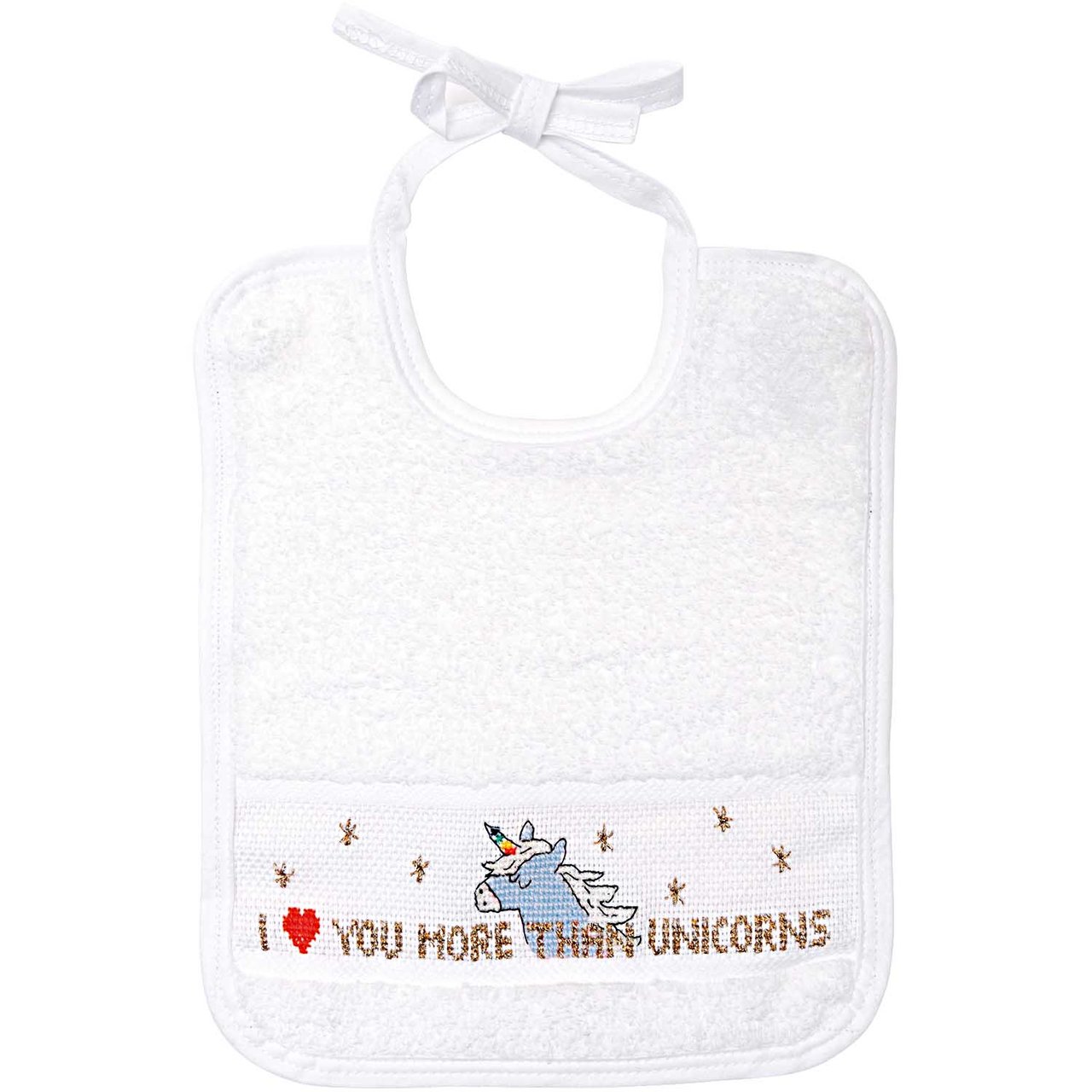 Rico Design Stickpackung Lätzchen Einhorn 23x28cm