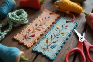 14 Lesezeichen sticken Vorlagen kostenlos