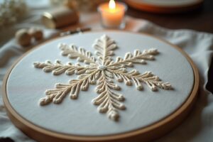 13 Schneeflocken Sticken Ideen
