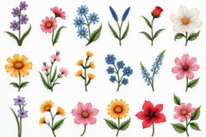14 Kreuzstich Vorlagen Blumen zum Nachsticken